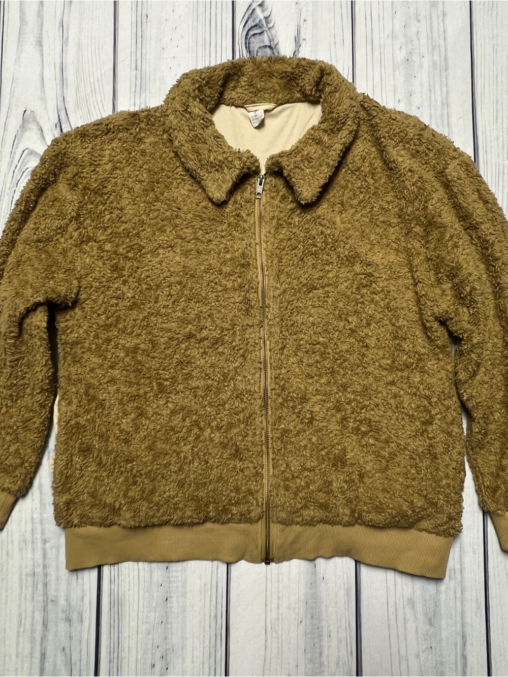 kate quinn Organic Sherpa Women’s Bomber Jacket Size M